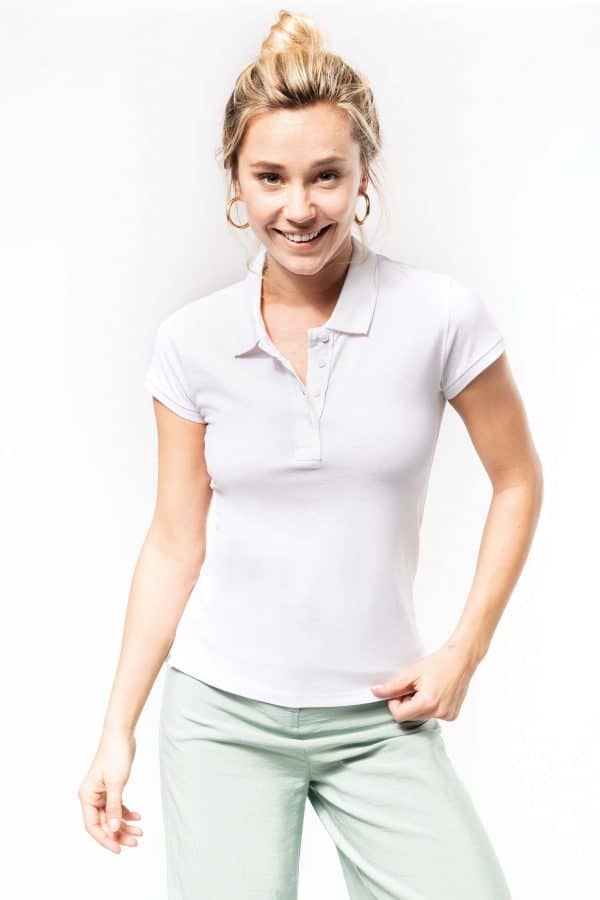 K210 KARIBAN Damen Kurzarm Corporate Poloshirt nachhaltige Piqué Fashion Bio-Baumwolle - B2B Shop für